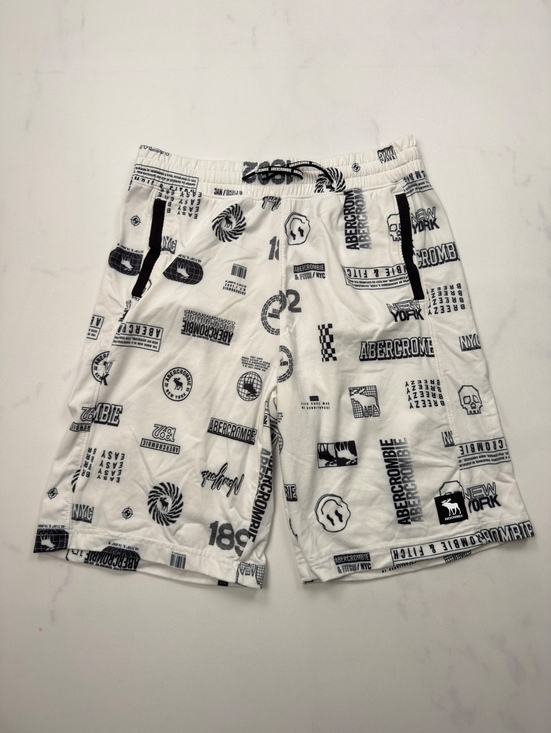 abercrombie kids Other - Abercrombie Kids White Graphic Shorts - Boys 15/16